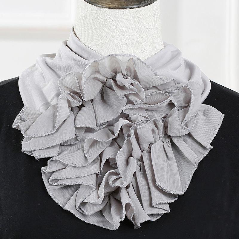 Korean Floral Chiffon Neck Guard False Collar Hedging Scarf Summer Women Ice Silk Protect Cervical Elastic Bib Headneck P51