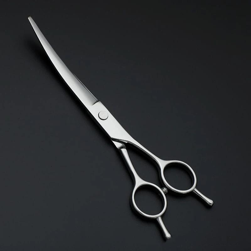1Pcs Professional Trimming Scissors Bent Scissors Pet Grooming Scissors Dog Hair Tool Haircutting Pet Clippers