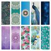 1.5mm Foldable Suede Yoga Mat Natural Rubber Fitness Mat Non Slip Sweat Absorbent Portable Travel Exercise Mat For Pilates