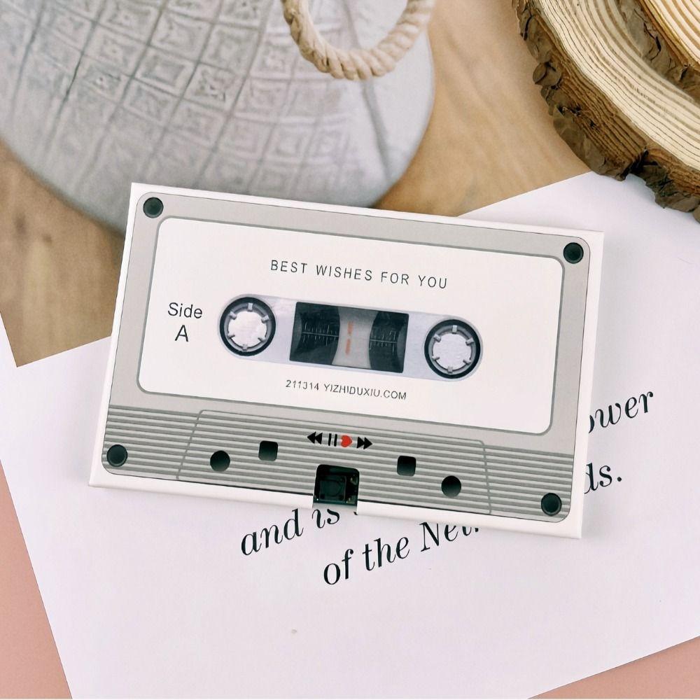 Stylish Message Recording Cassette Elegant Sound Greeting Card  Party Gift