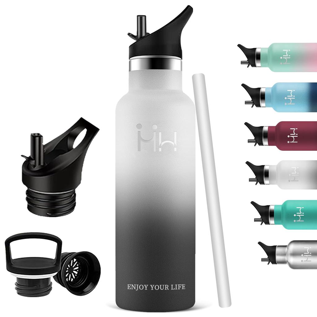 Garrafa de água YANGYAO 750ml com vácuo de aço inoxidável térmico frio esportes direto compatível com fácil para fácil para menos pó boca larga ferrugem sem vazamento