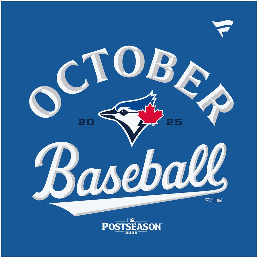 [Fanatics] Fanatics 2025 MLB Postseason Toronto Blue Jays Postseason Locker Room T-Shirt ML25AS161 BLUE (BLU)