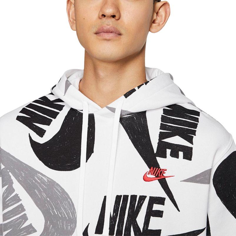 Nike Sweatshirts Men's White Hooded Moderate Regular CJ6312-010