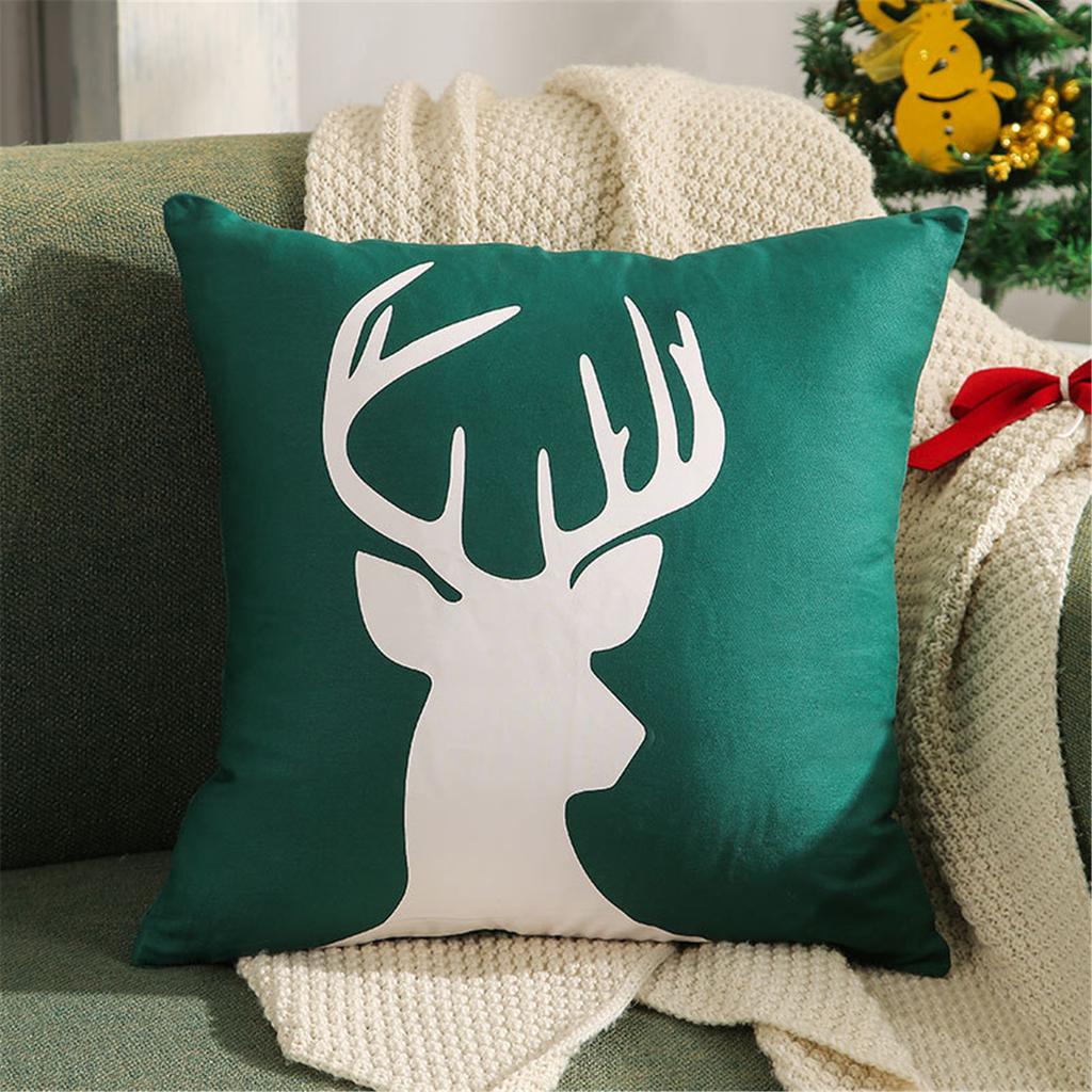 2024 Christmas Cushion Cover Embroidery Snowflake Pillowcase Merry Christmas Decoration for Home Winter Sofa Couch Offie