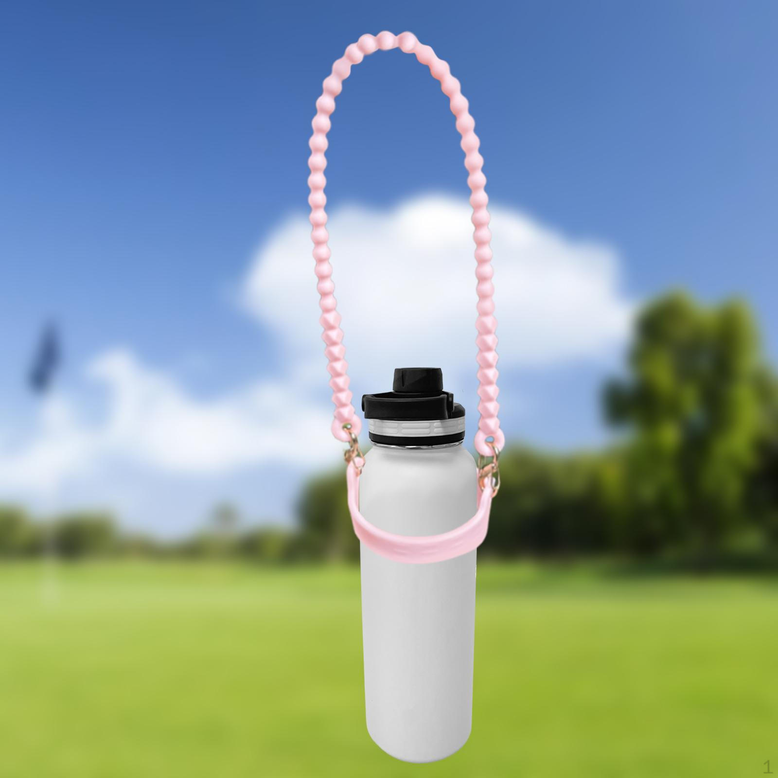 

Bottle Carrier with Strap for 8-40oz Containers Hiking And Biking Pink