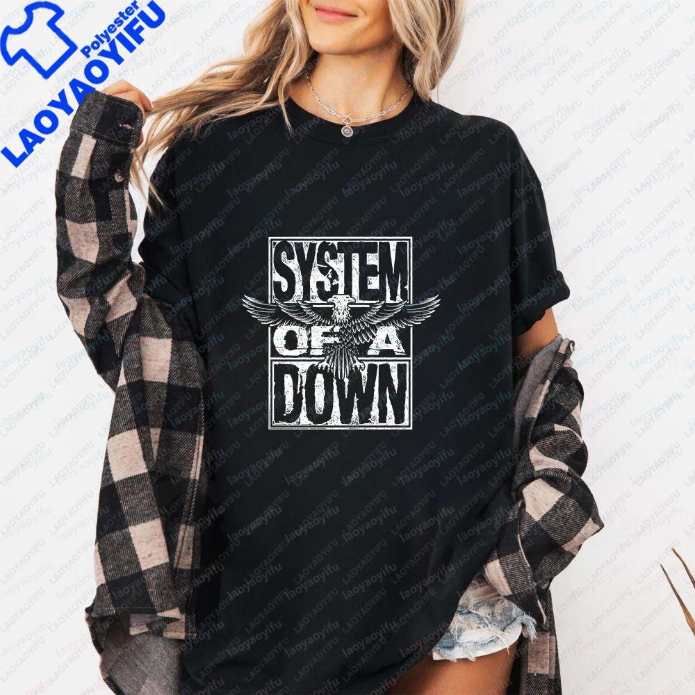 System of A Down Summer Trend Short-Sleeved Unisex's and WoUnisex's Universal Pattern Large-Sized Comfortable T-Shirt