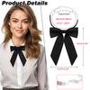 Women Girls Pre-tied Adjustable Bow Tie, Solid Ribbon Long Tail Bowknot for JK Uniform Lolita Shirt School Cosplay Party