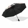 1pc Pug Party Fashionable Automatic Opening/Closing Folding Umbrella with 8 Bones, Windproof Portable, Daily Use128
