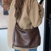 Hobo Boston Crossbody Bag Y2k Women Handbag Simple Leather Shoulder Bag  Work