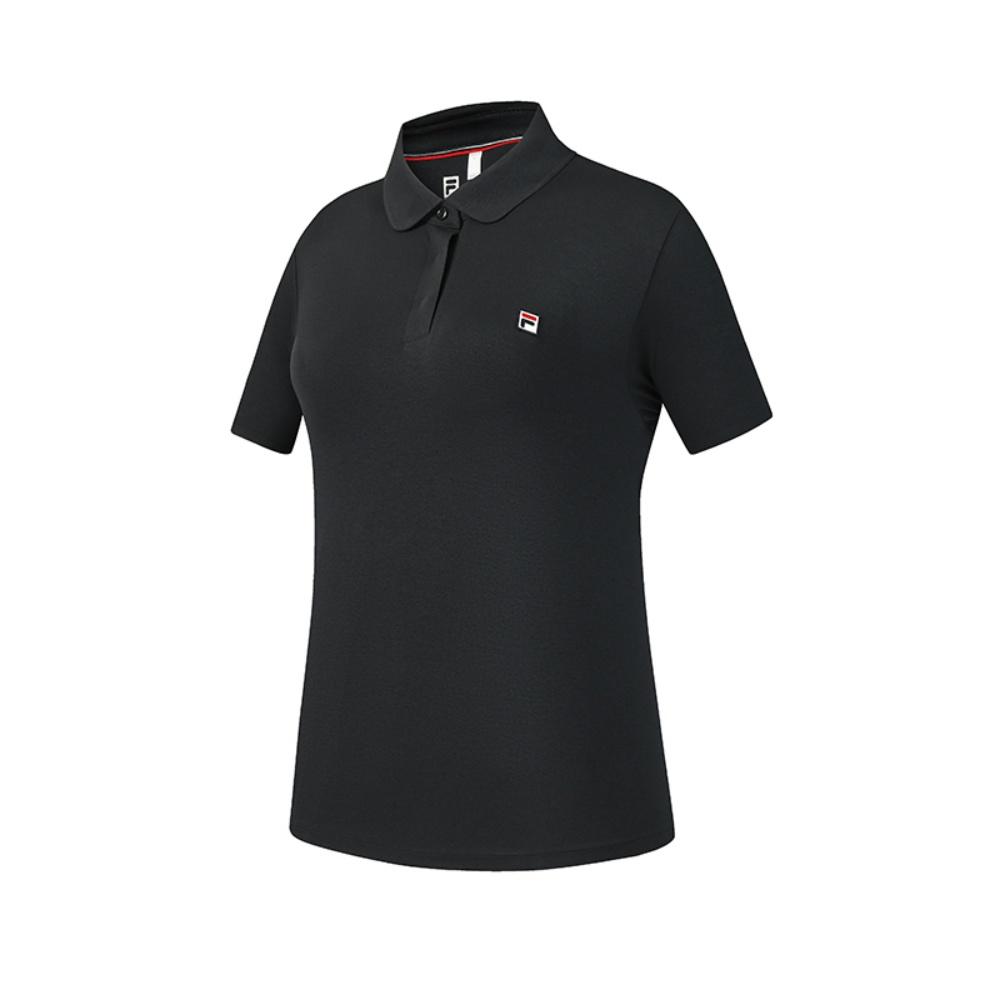 Fila Tennis Simple Classic Basic Sports Casual Comfortable Versatile Breathable Short Sleeve Polo Shirt Women Tops Legendary-Blue A11W623104FNV