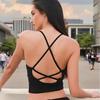 Women's 2025 Yoga Tank Top with Thin Straps, Beautiful Back, and Chest Pad - Perfect for Running and Fitness.