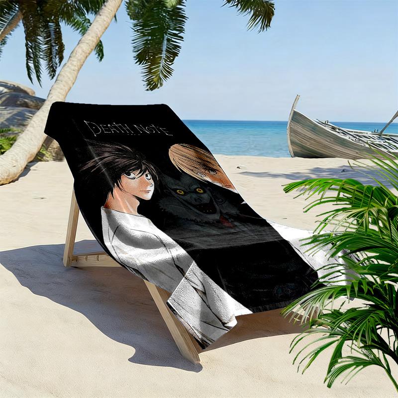 Death Note Print Beach Towel, Large Soft Quick Dry Towel for Beach Camping Swimming