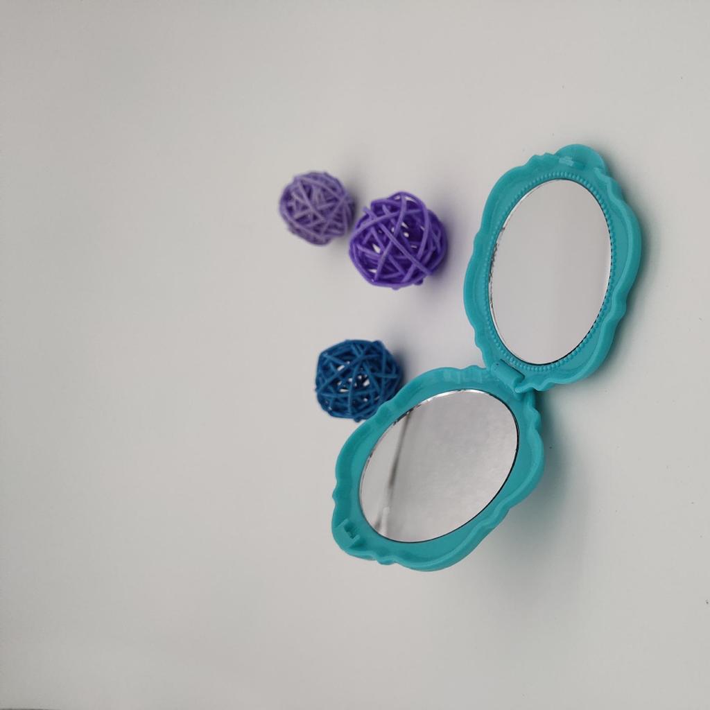 Portable Rose Flip-Top Double-Sided Compact Mirror - Small Gift for Girls