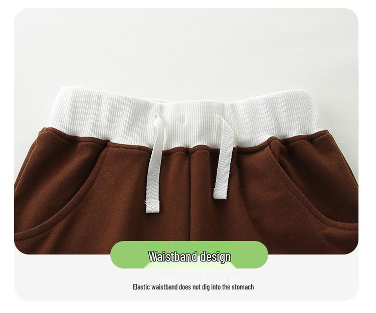 European & American Style Boys' Casual Knit Cotton Shorts & T-shirt Set - Toddler 2-Piece