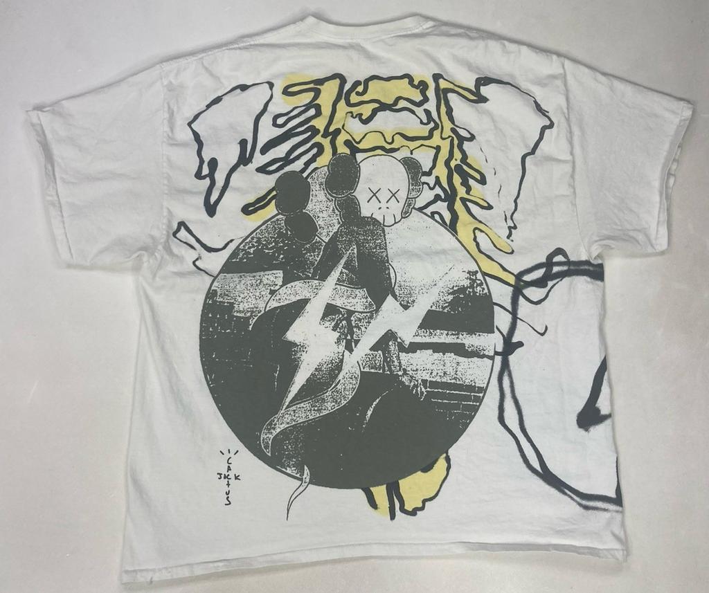Cactus Jack Travis Scott X Kaws X Fragment Graphic T-shirt Men XL Oversize White