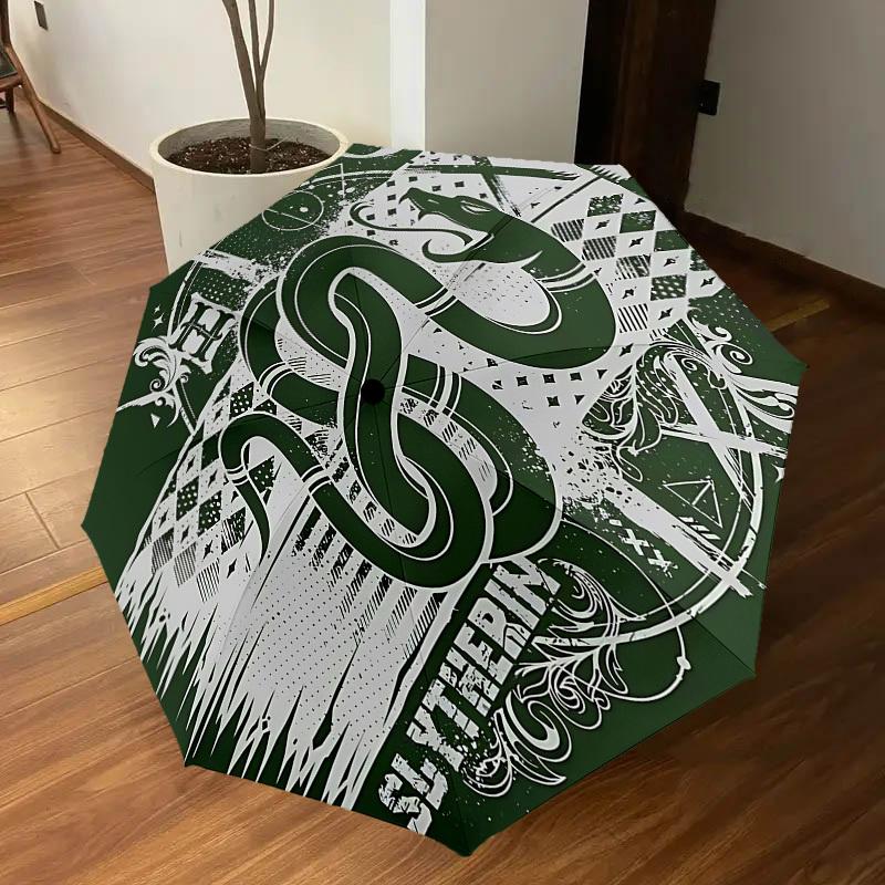 1PC Warner Slytherin Snake Umbrella-8-Rib Reinforced, Automatic Open, Lightweight & Durable-A49