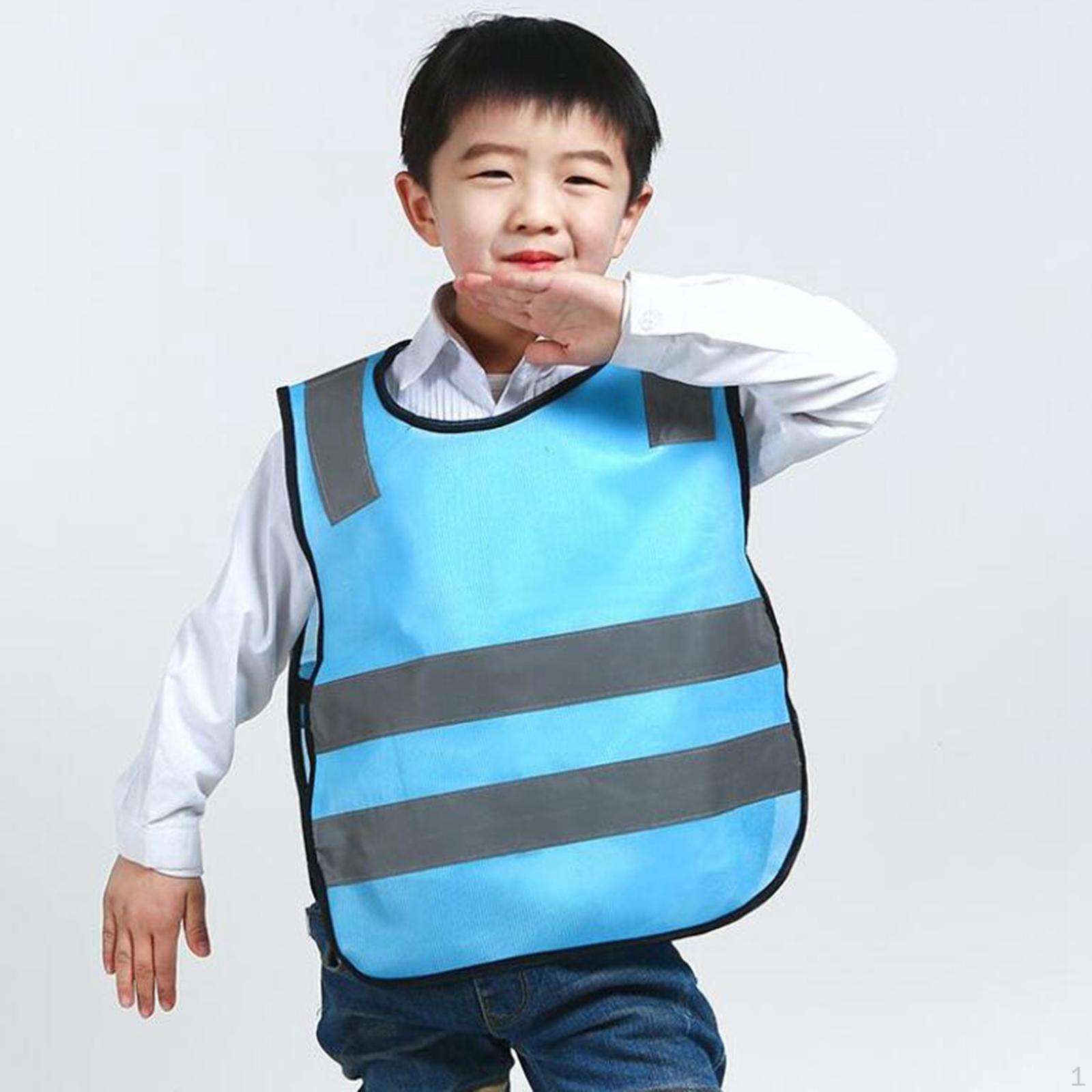 

Светоотражающий жилет для детской безопасности, рабочая одежда для велоспорта синий