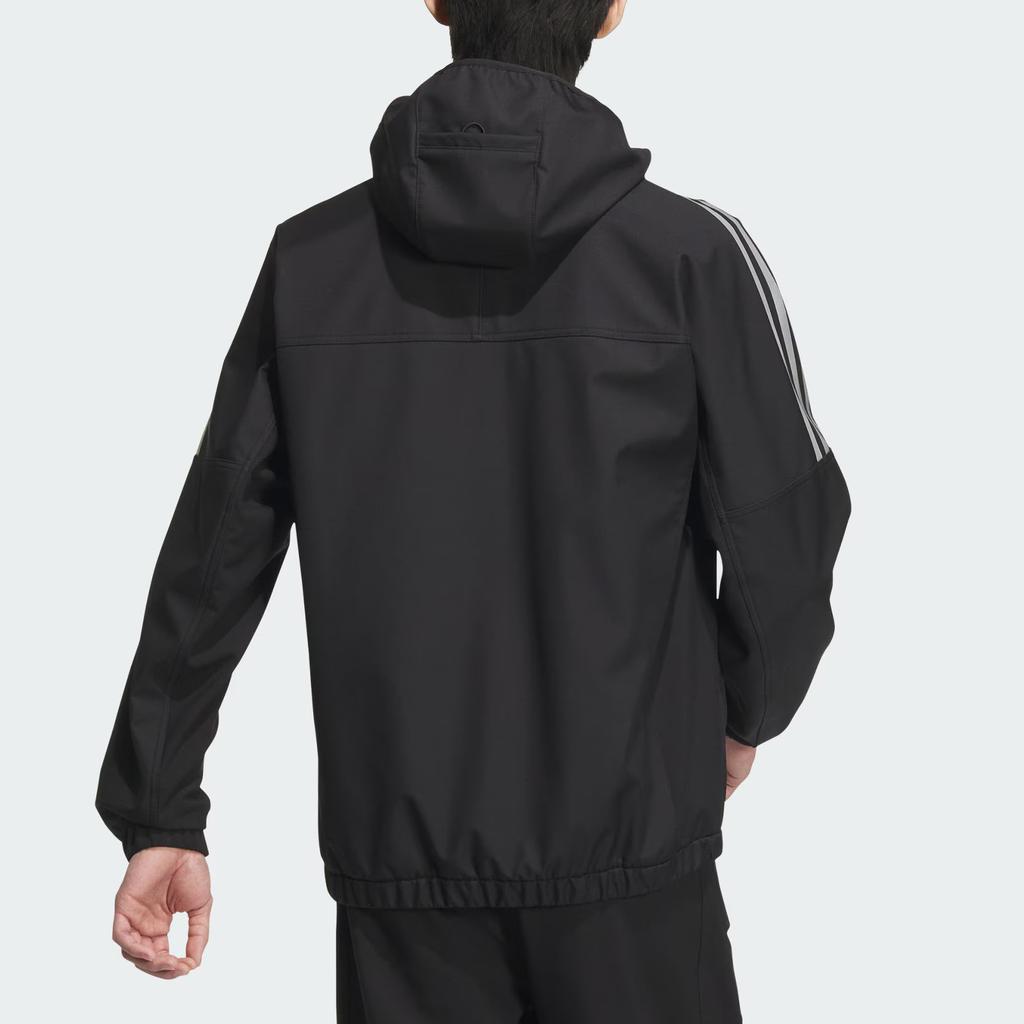 New Adidas MUST HAVES FW24 HOODED Jackets Coats Men's Black JG8515