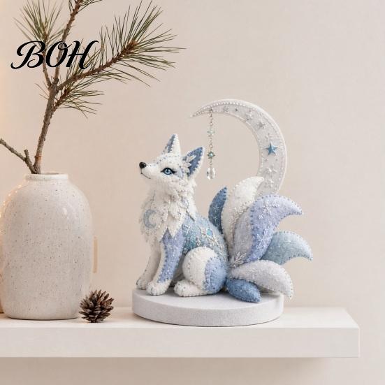 DIY Patchwork-Set Arktische Tiere für Anfänger, Winterwächter Tier-Nähset, 3D Filz-Stofftier Mythisches Wesen Basteln Heimdeko Kreativ