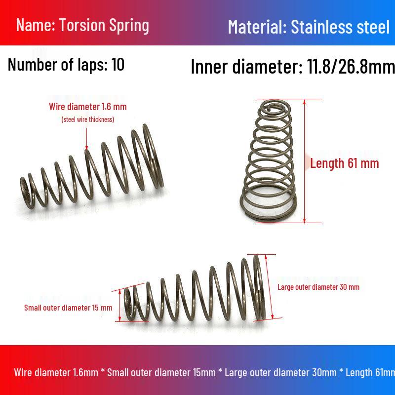 Stainless Steel Pagoda-Shaped Trapezoidal Compression Spring for Battery