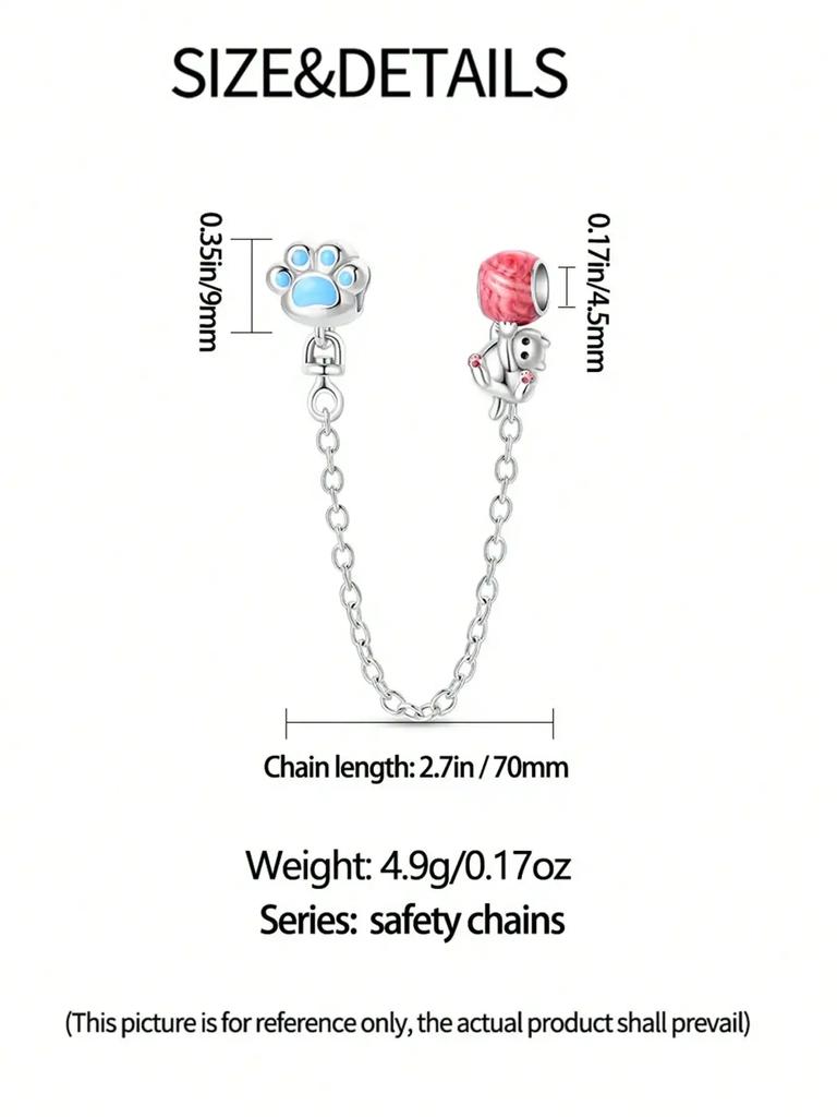 Butterfly Loves Safety Chains Beads Charm Copper Plated Fit Charms Copperoriginal Bracelet For Jewelry Making Diy Charm