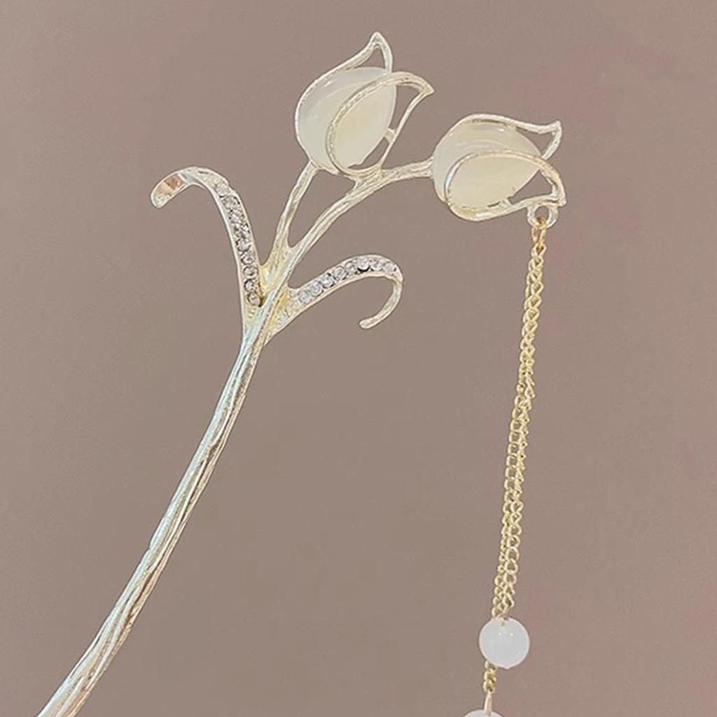 Vintage Chinese Style Hair Sticks Forks Flower Pearls Pendant Designs Women Girls Hanfu Dress Hairpins Side Clips Fringe Jewelry