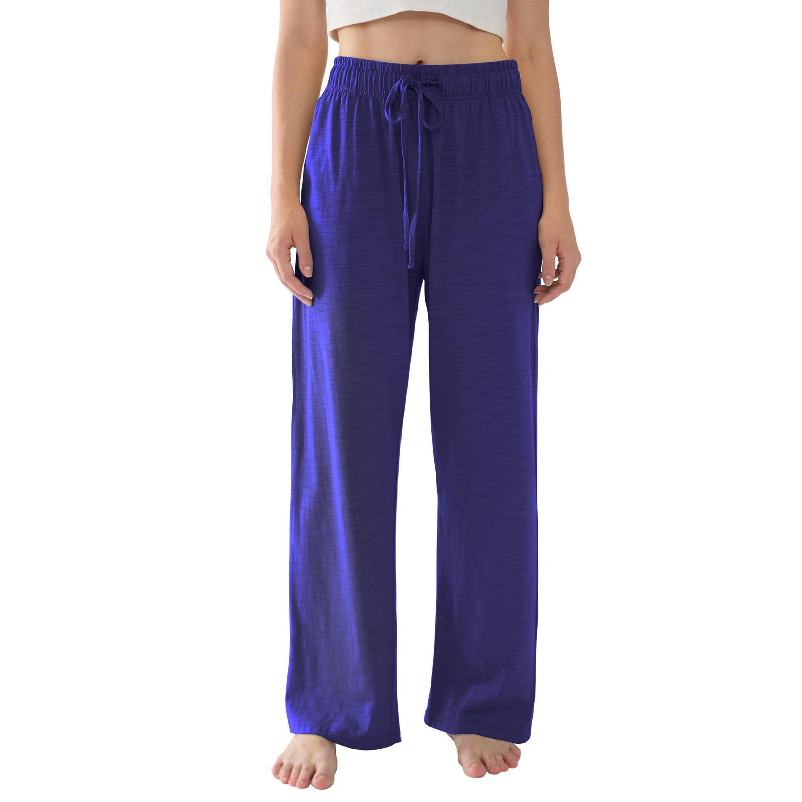 

Womens Pajama Pants Lightweight Casual Comfy Pants Bottoms with Pockets XL тёмно-синий