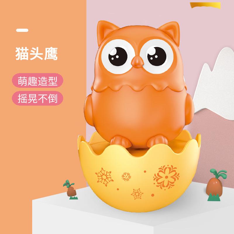 

Stacking Owl Wobbler Toy for Toddlers 0-3 Years Educational Balance Toy with Soft Rounded Edges and Safe Non-Toxic Materials for Early Development One Size помаранчевий