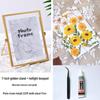 Nordischer Stil Geometrischer Metall-Glas-Fotorahmen für Trockenblumen - DIY Geprägte Pflanzen specimen Anzeige, Kreatives Gold, Größen 4x6 & 7 Zoll