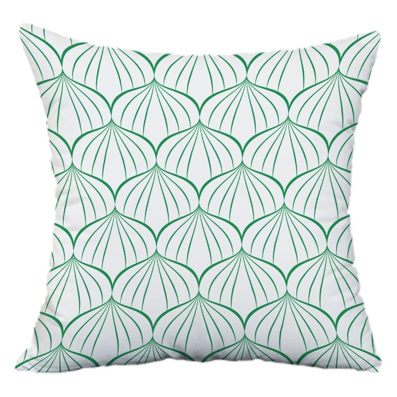 Green and Yellow Geometric Pillowcase Dormitory Decoration Office Living Room Sofa Home Pillowcase