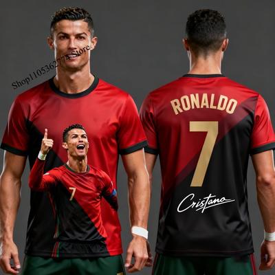 Ronaldo 7 ChatGPT IA 2026 Camiseta de Fútbol Adultos Niños Edición Fan Verano Tops de Entrenamiento de Fútbol Ropa Deportiva Suave Cómoda