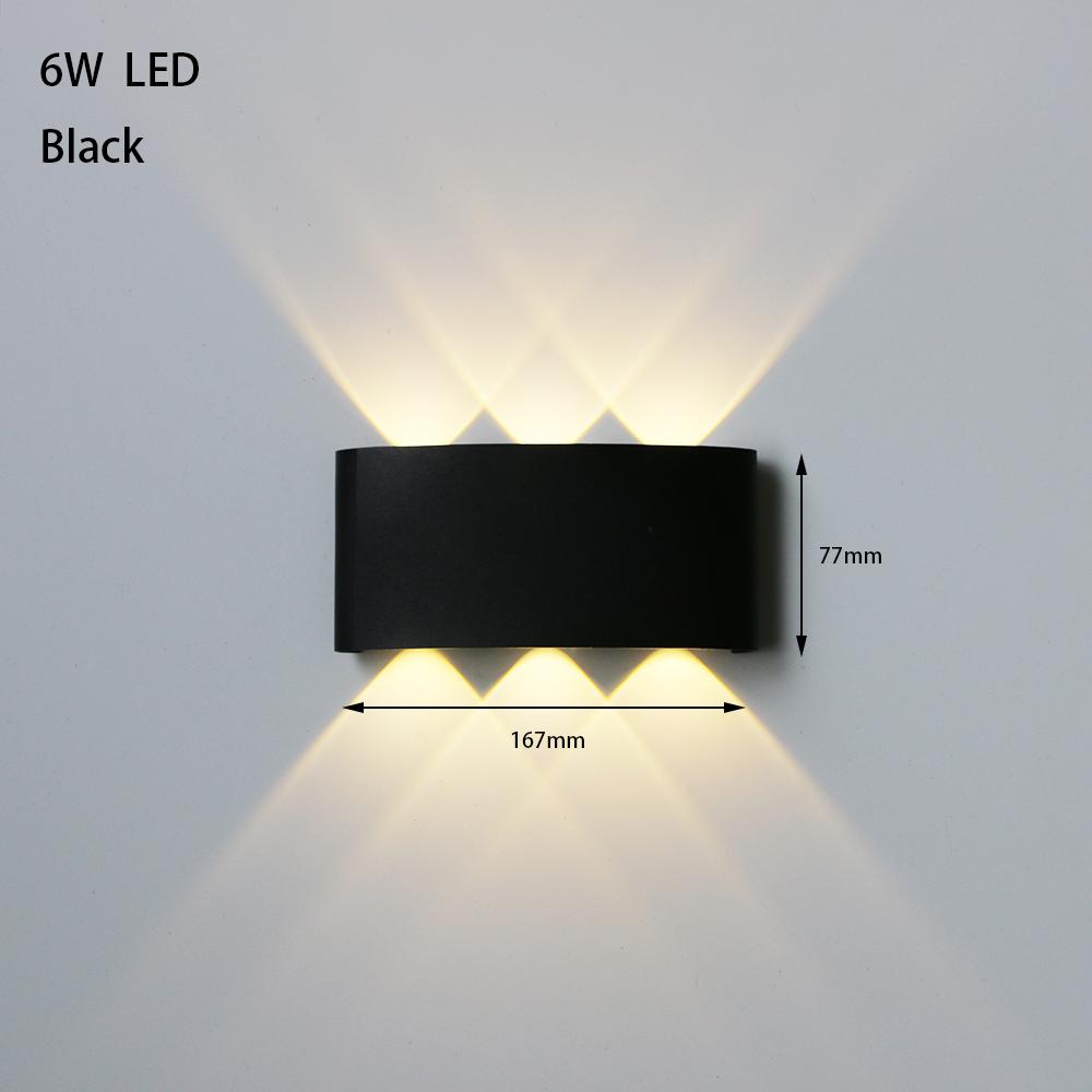Outdoor Waterproof Wall Lamps LED Up Down Light White Black Aluminum Wall Light Waterproof IP65 Indoor Exterior Wall Sconce Lamp
