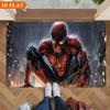 Bath Mat 1pc, Spider for Man Protecting In Rain, MARVEL Flannel Rectangular Mat, Bathroom Non-slip Entrance Mat, Fun Door Deco