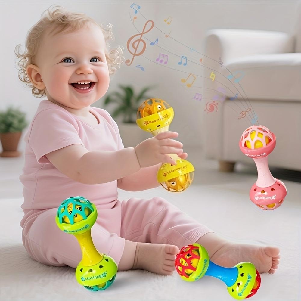 Baby-Doppelkopf-Klangspielzeug, in mehreren Farben erhältlich, hell und auffällig, von Babys geliebt, Weihnachtsgeschenk