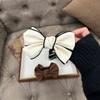 1pc Korean double-sided bow, high-end feeling, bun head, large hair clip, new cute hair clip headband accessory