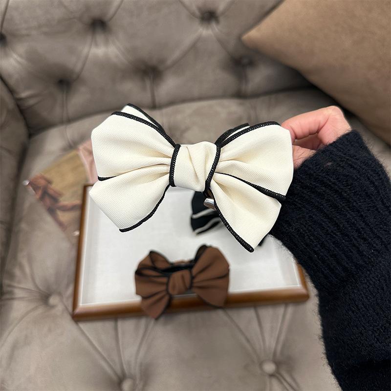 1pc Korean double-sided bow, high-end feeling, bun head, large hair clip, new cute hair clip headband accessory