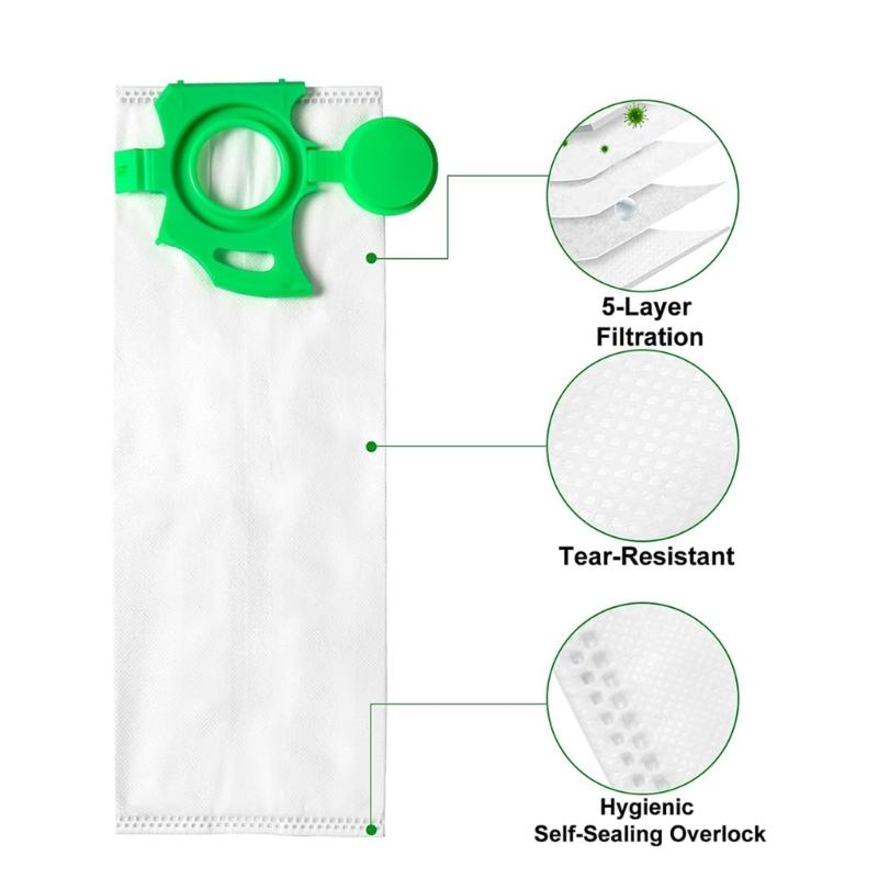 10PCS Vacuum Cleaner Dust Bag Dust Container for CV300 CV380 Model High Capacity Storage Efficient Particle Capture