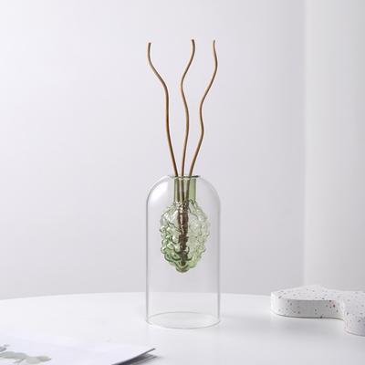 Nordic Style Glass Aromatherapy Bottle Creative Exquisite Fragrance Diffuser Bottle Double Layered Hydroponic Pot Vase Gift
