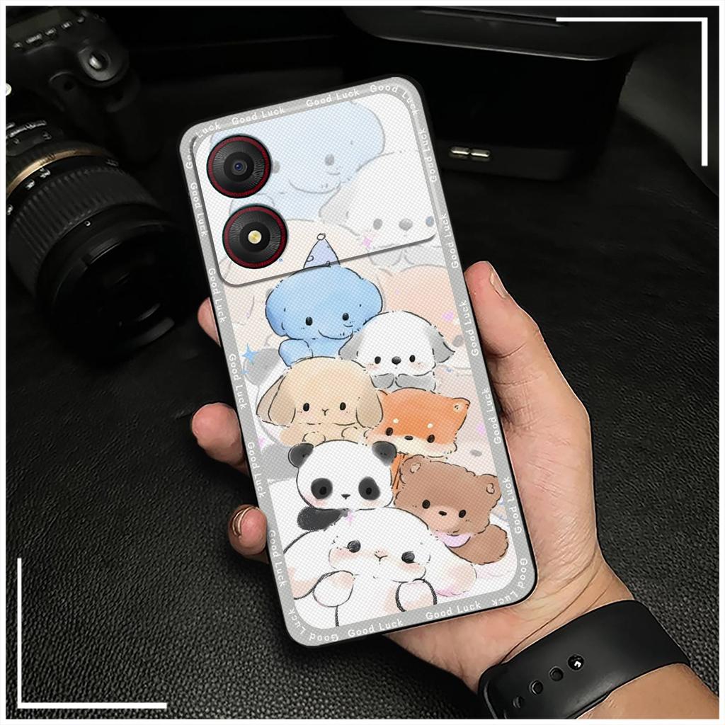 Cute Back Cover Phone Case For ZTE Blade A34 Full Wrap Phone Pouch Anti-dust Anti-knock Graffiti Fashion Design Cartoon