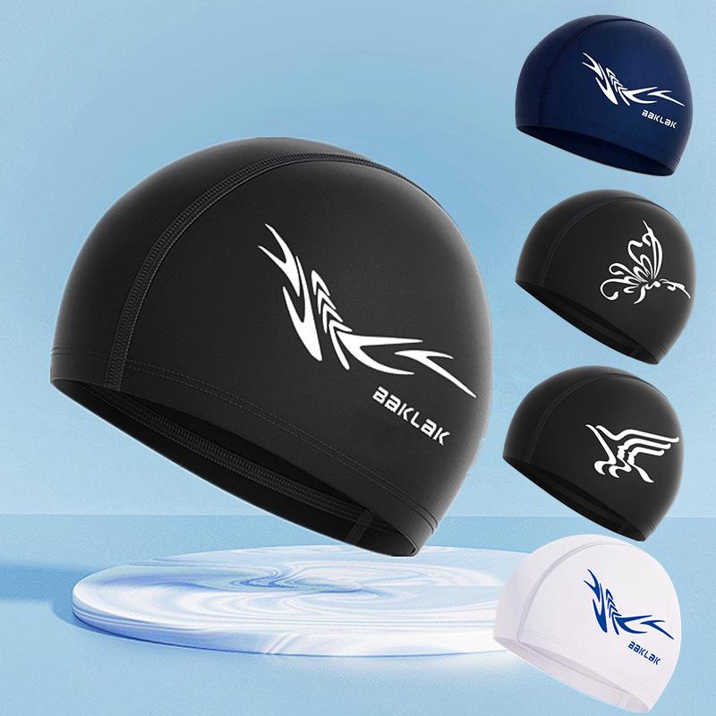 Adult Men's Nylon Swim Cap with Ear Protection Long Hair Sports Swimming Pool Hat for Men And Women