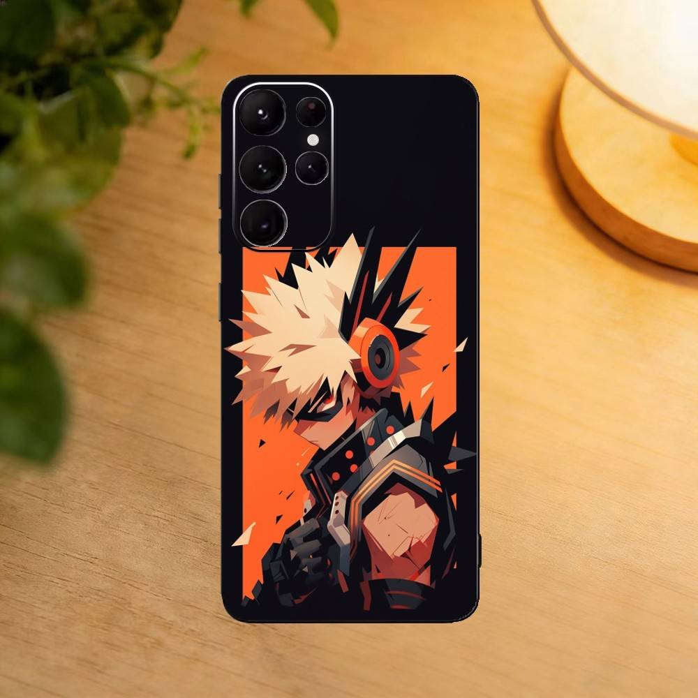 bakugo A-Anime K-Katsuki phone Case For Samsung S25,24,21,22,23,30,Ultra,20,Plus,Fe,Lite,Note Soft Black Cover