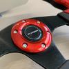 TIYPEOR Sport Racing 13Inch 330mm Flat Drift Steering Wheel D-Type PU Universal