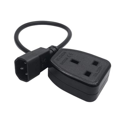 Universelles männliches zu weibliches UK Stromverlängerungskabel IEC320 C14 Stecker zu UK 3-Pin Buchse Stromkabel Draht 10A13A/250V