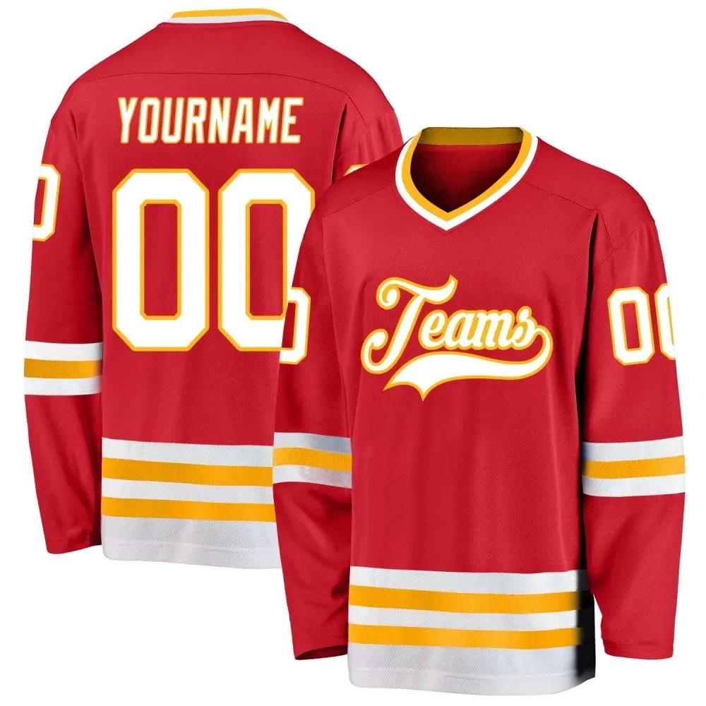 Customized 3D Print Ice Hockey Jersey - Personalized Name & Number for Team, Competition, or Training for Men, Women, and Youth