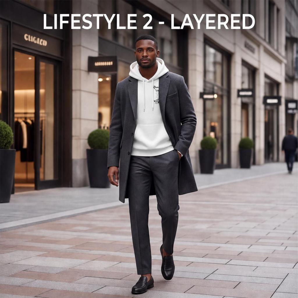 Men's 2D Graphic Hoodie, Breathable Soft Minimalist Design, Comfortable Versatile Casual Daily Wear, Fashion Pullover for Everyday Outfits
