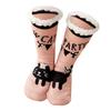 Damen Fleecegefütterte Rutschfeste Wintersocken Weiche Warme Indoor Bodensocken mit Noppen Gemütliche Hausschuhsocken für Kaltes Wetter