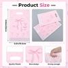 Durable Pink Bows Print Plastic Storage Bags For Jewelry Accessories Rainy Day Protections Pouches