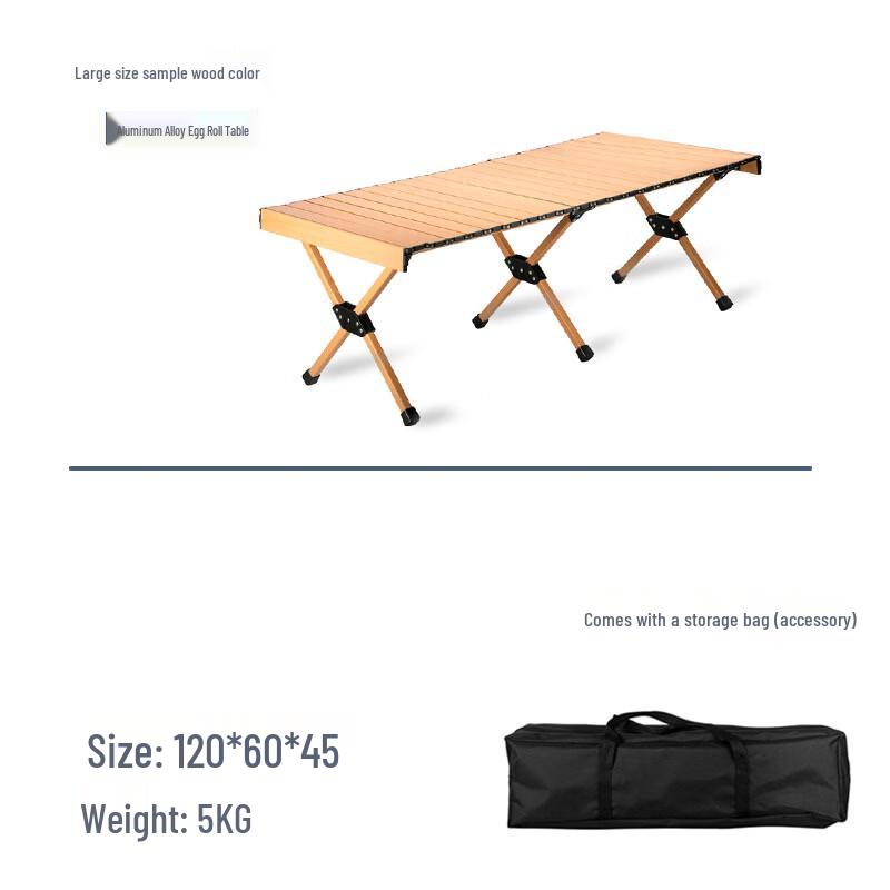 OIMG Outdoor Folding Roll-Up Camping Table