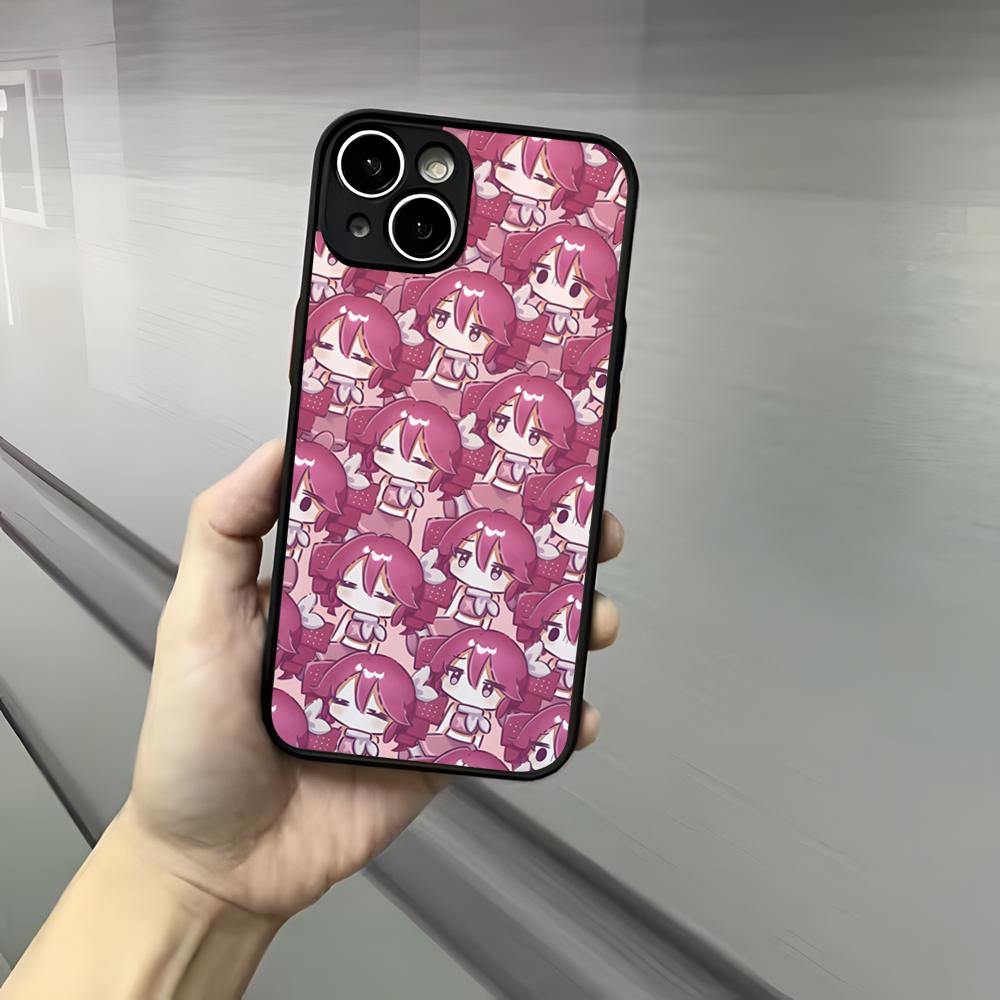 Fukouna Girl K-Kasane T-Teto Phone Case For Iphone 17 16 15 14 13 12 Pro Max Xr Air Plus Skin Feel Black Hard Shell Cover