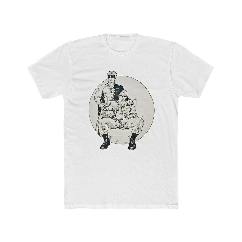 

ETIENNE DOM/sub 2 Leather Uniform Gay Men s Cotton Crew Tee L